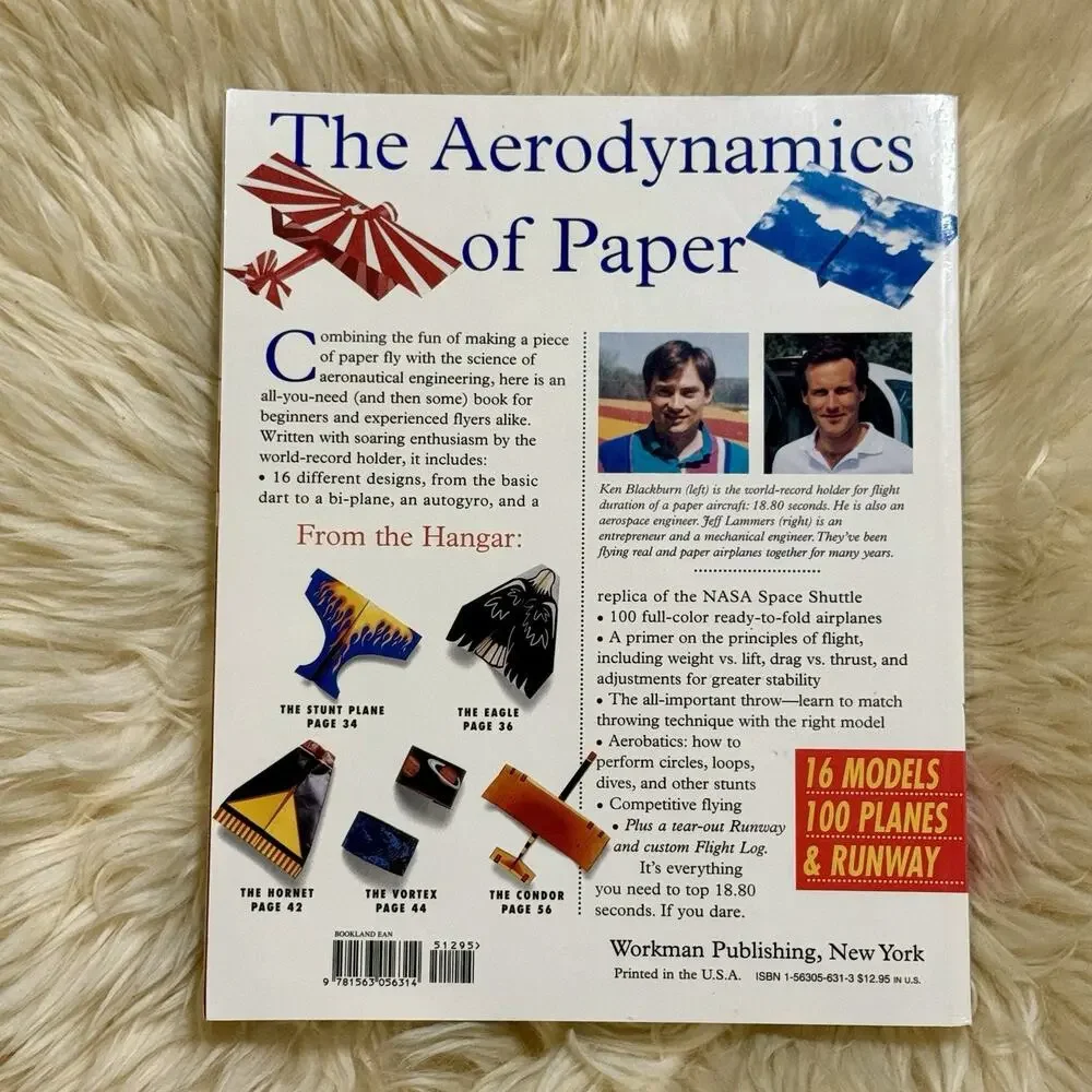 The World Record Paper Airplane Book by Jeff Lammers and Ken Blackburn (1994,...